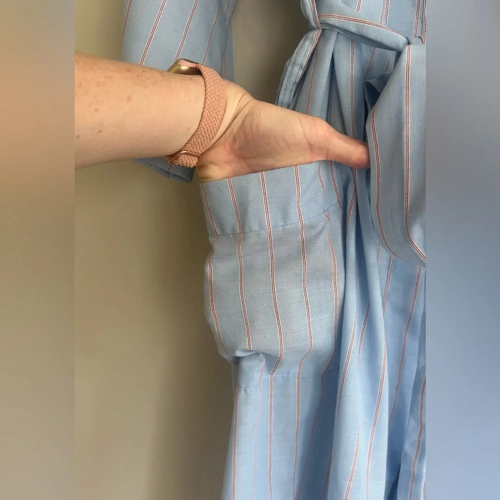 VINTAGE PIERRE CARDIN Kimono Robe Belted Retro Unisex Lightweight Lounge | L/XL